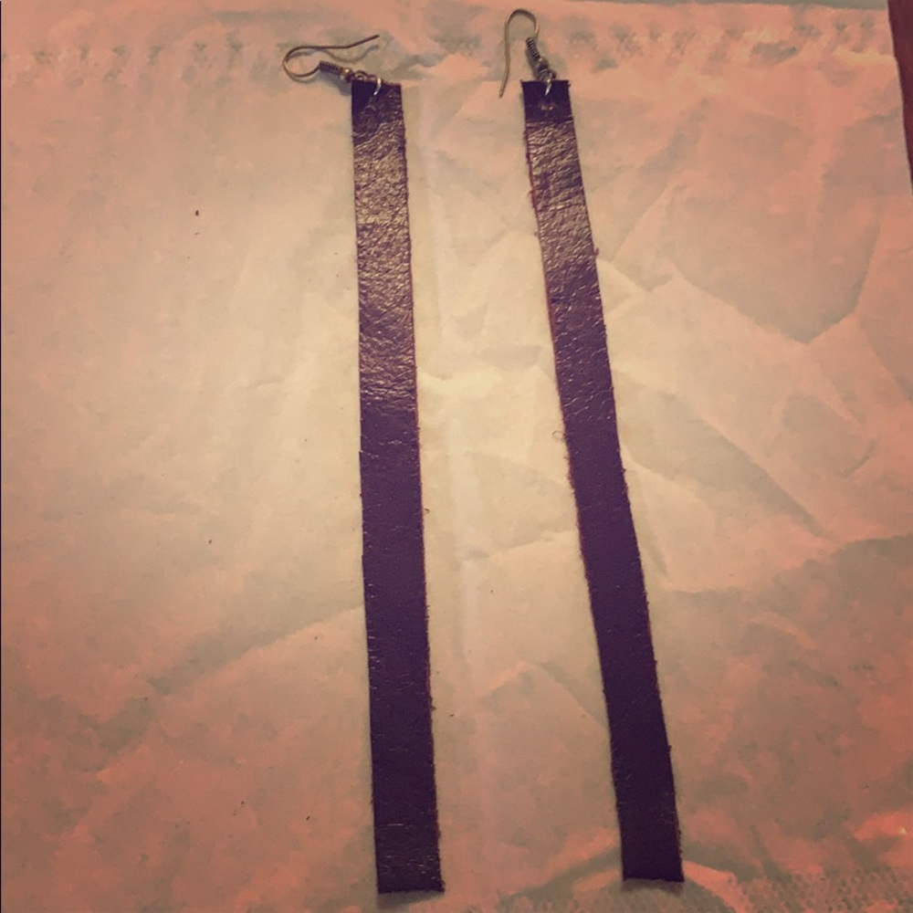 HM Leather earrings